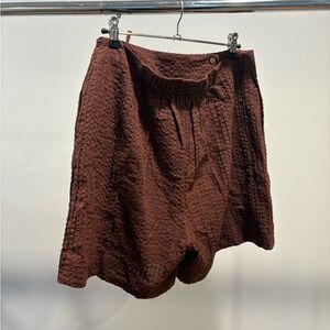 NWTS Free People Textured Chocolate Shorts